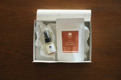 クリスマスギフトBox｜リラックスセット (アロマスプレー 001 Kuromoji Care & クロモジ金木犀ハーブティー)